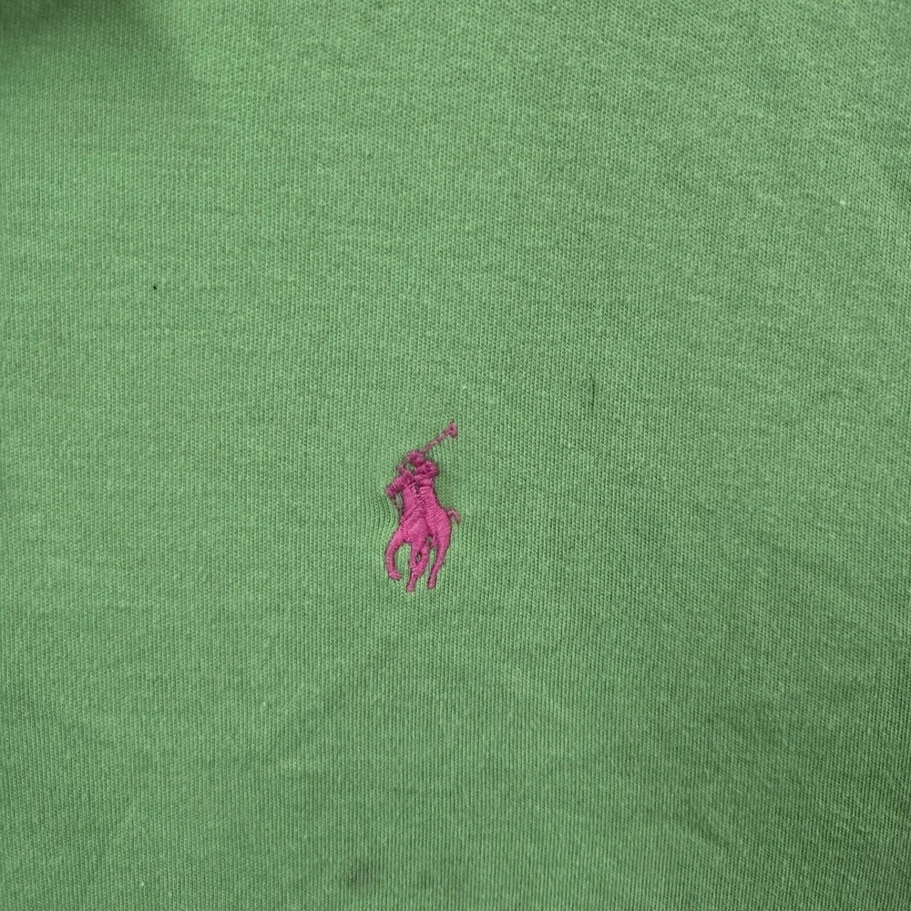Polo Ralph Lauren Men Polo Shirt‎ Large Green Logo Short Sleeve Pony Embroidered